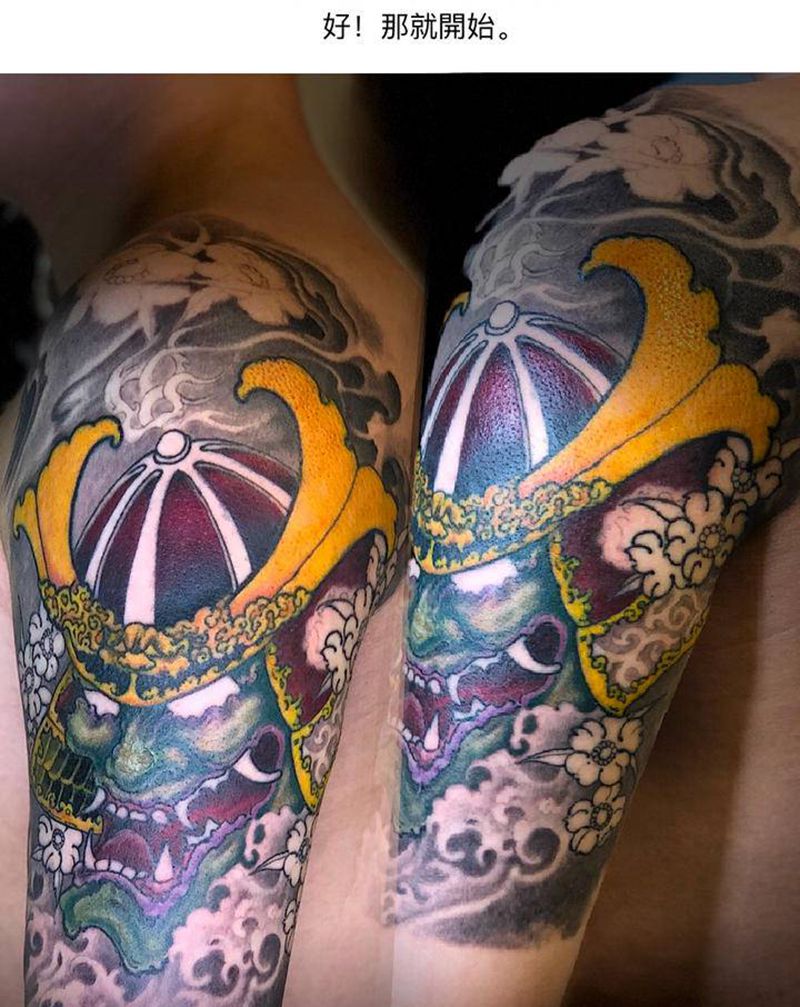 《武般悍若·自得天知》纹身图片_新传统纹身图案