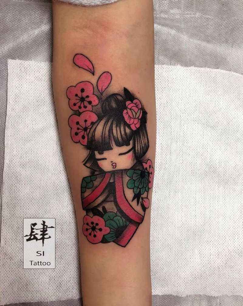 日式小图纹身图片_手臂老传统新传统纹身图案