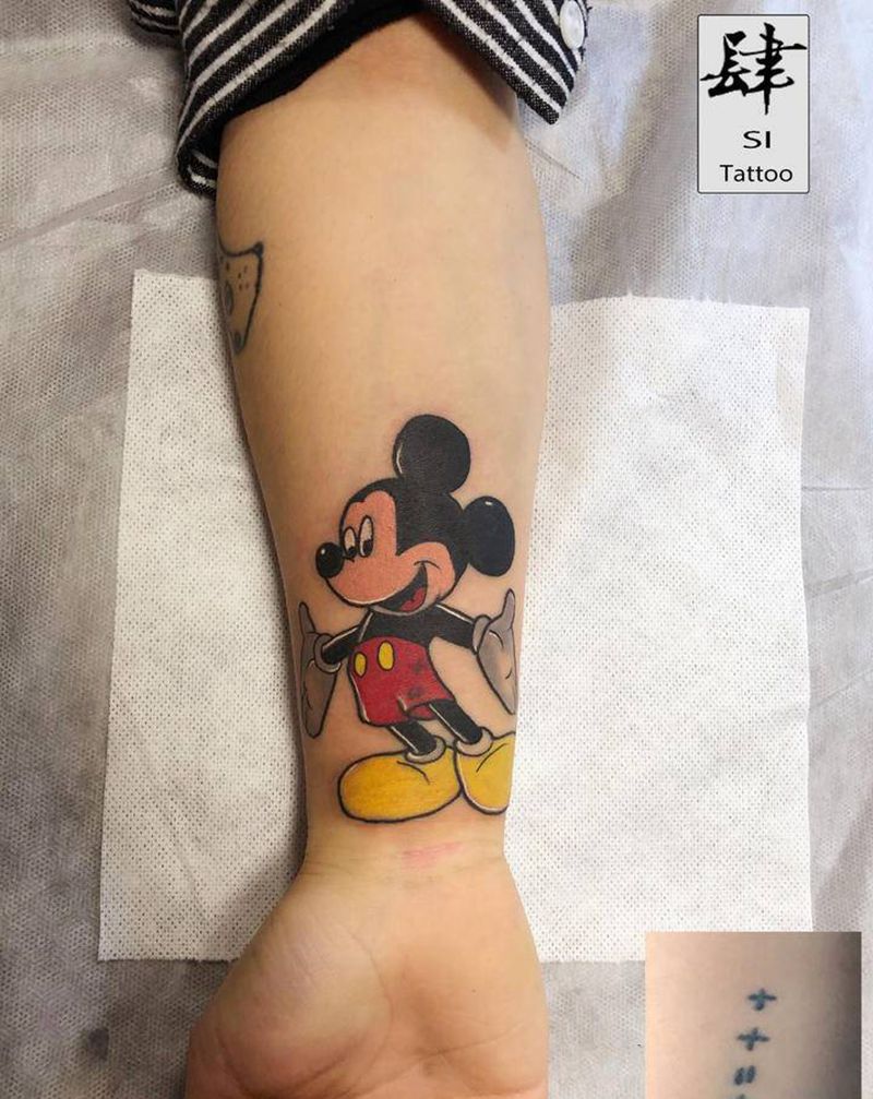 卡通纹身图片_手臂卡通纹身图案