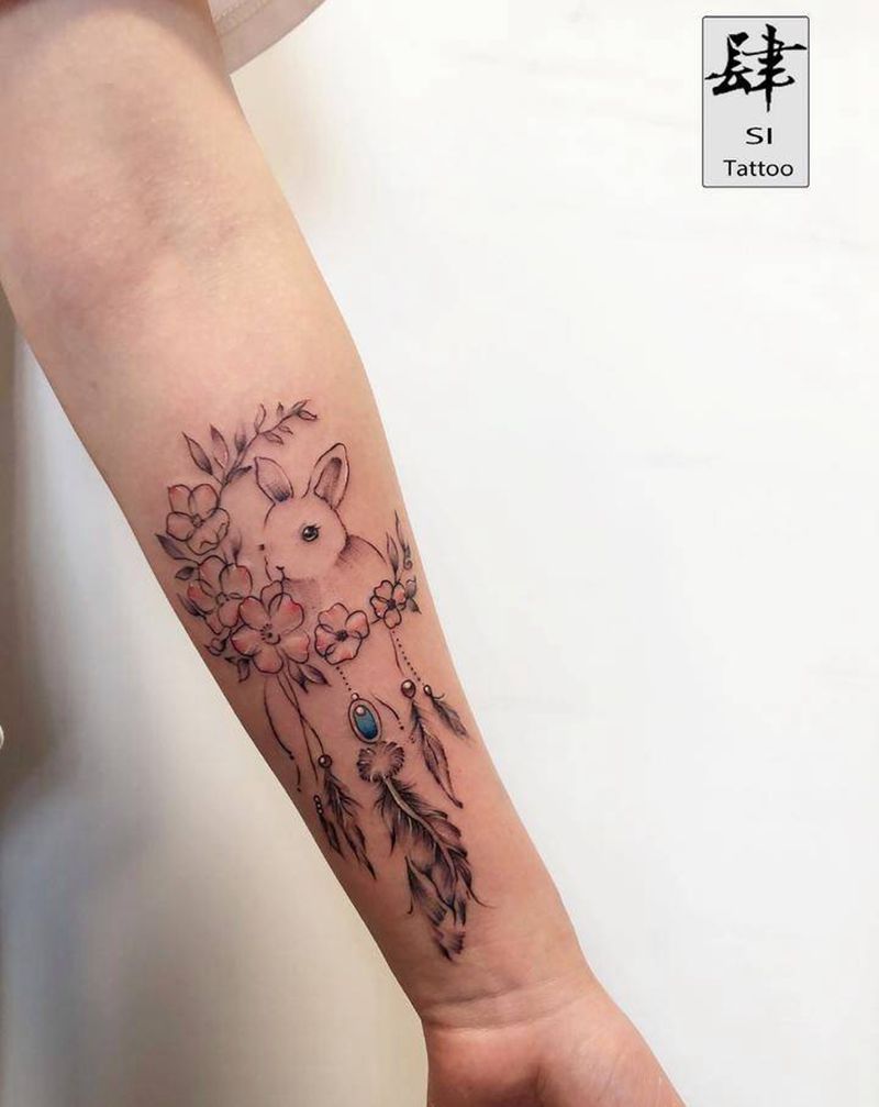 素花纹身图片_手臂素花纹身图案