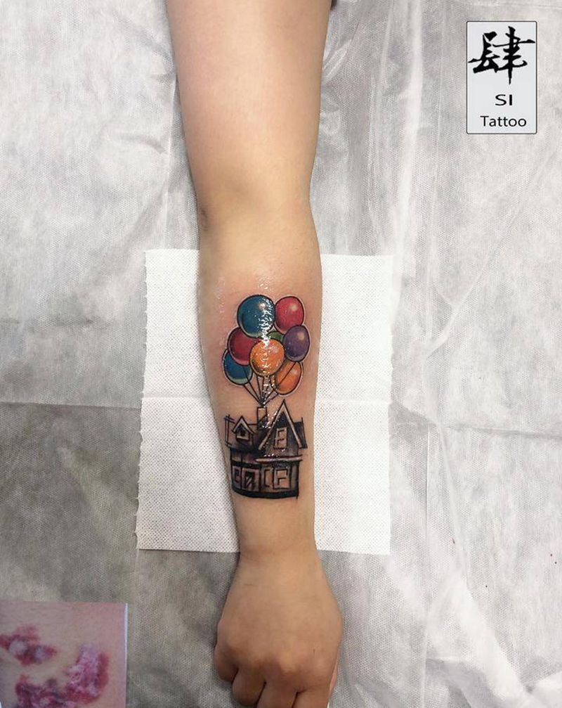 遮盖纹身图片_手臂水彩遮盖纹身图案