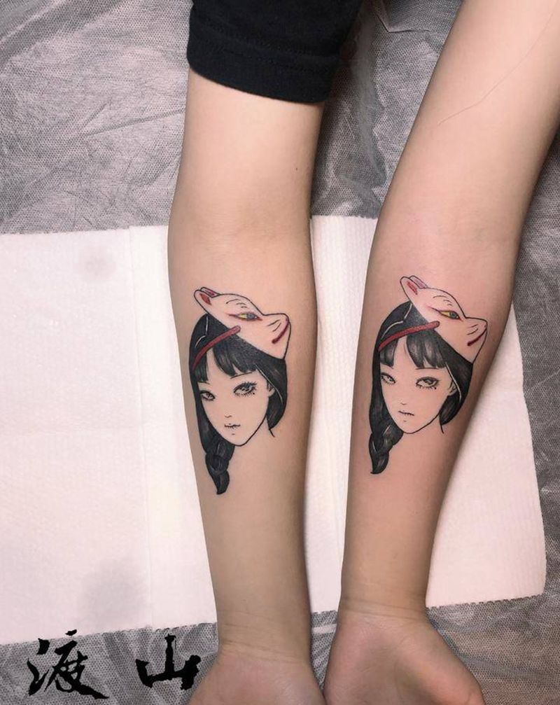 富江纹身图片_手臂富江纹身图案