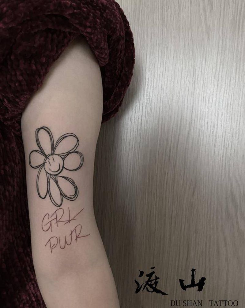 小清新纹身图片_手臂小清新纹身图案