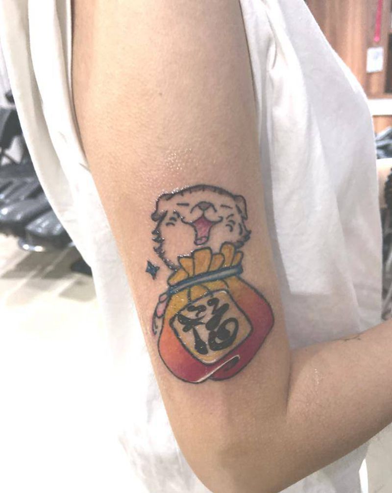 猫纹身图片_手臂New School纹身图案