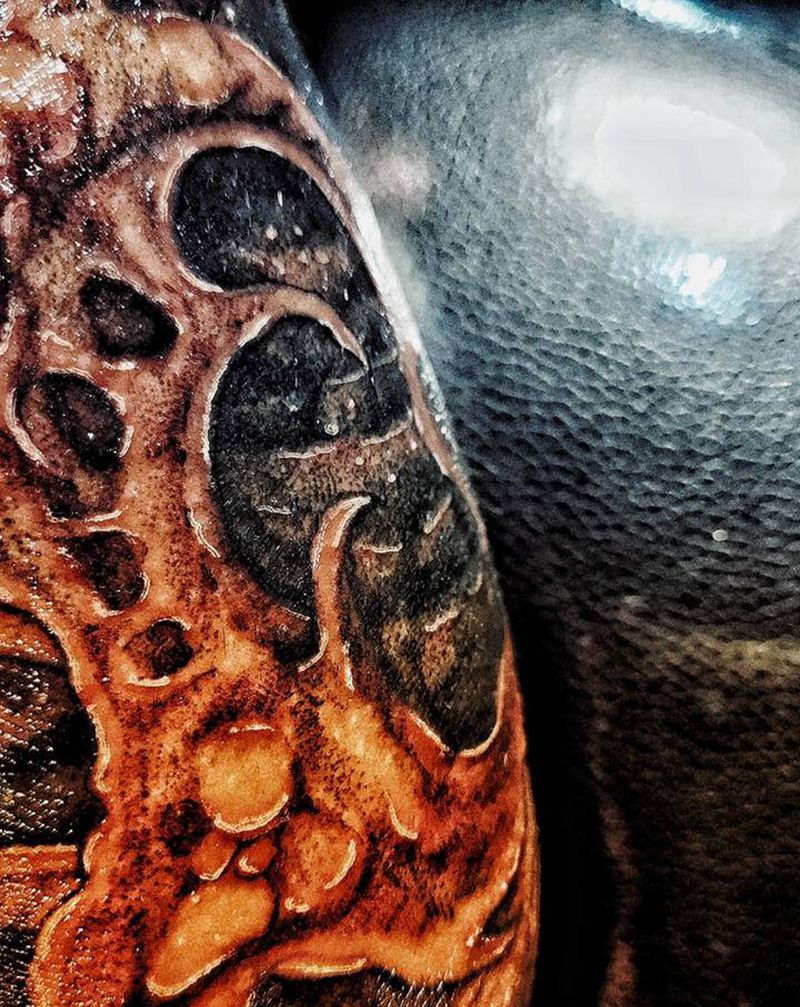 3D生化纹身图片_手臂欧美写实纹身图案