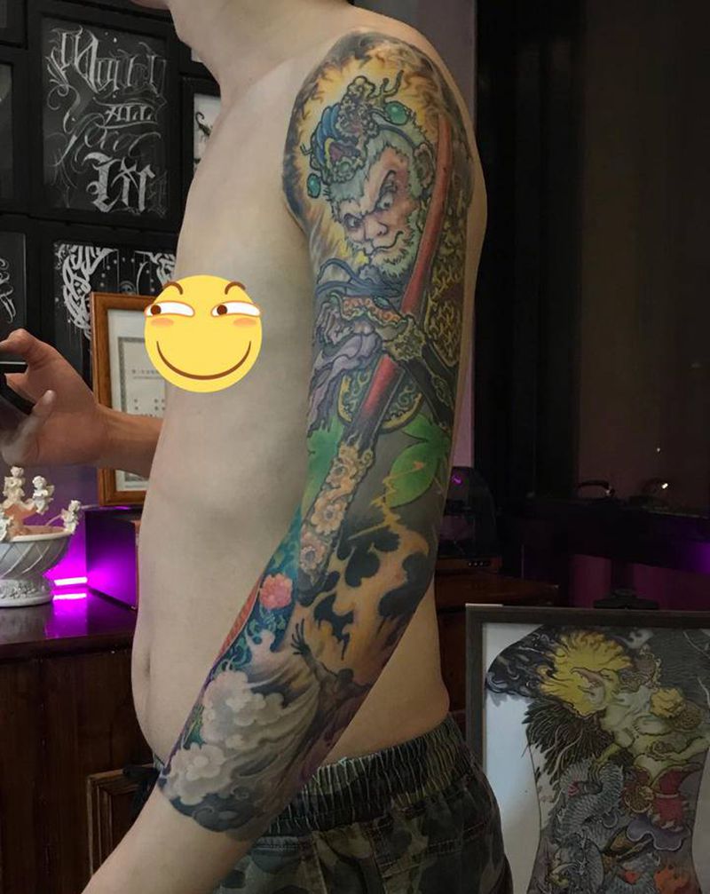 㭍纹身图片_新传统纹身图案