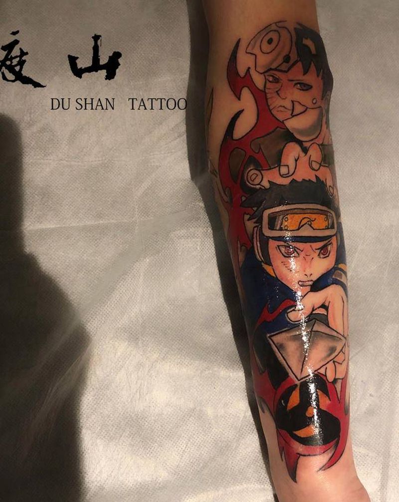 动漫纹身图片_手臂New School卡通，动漫纹身图案