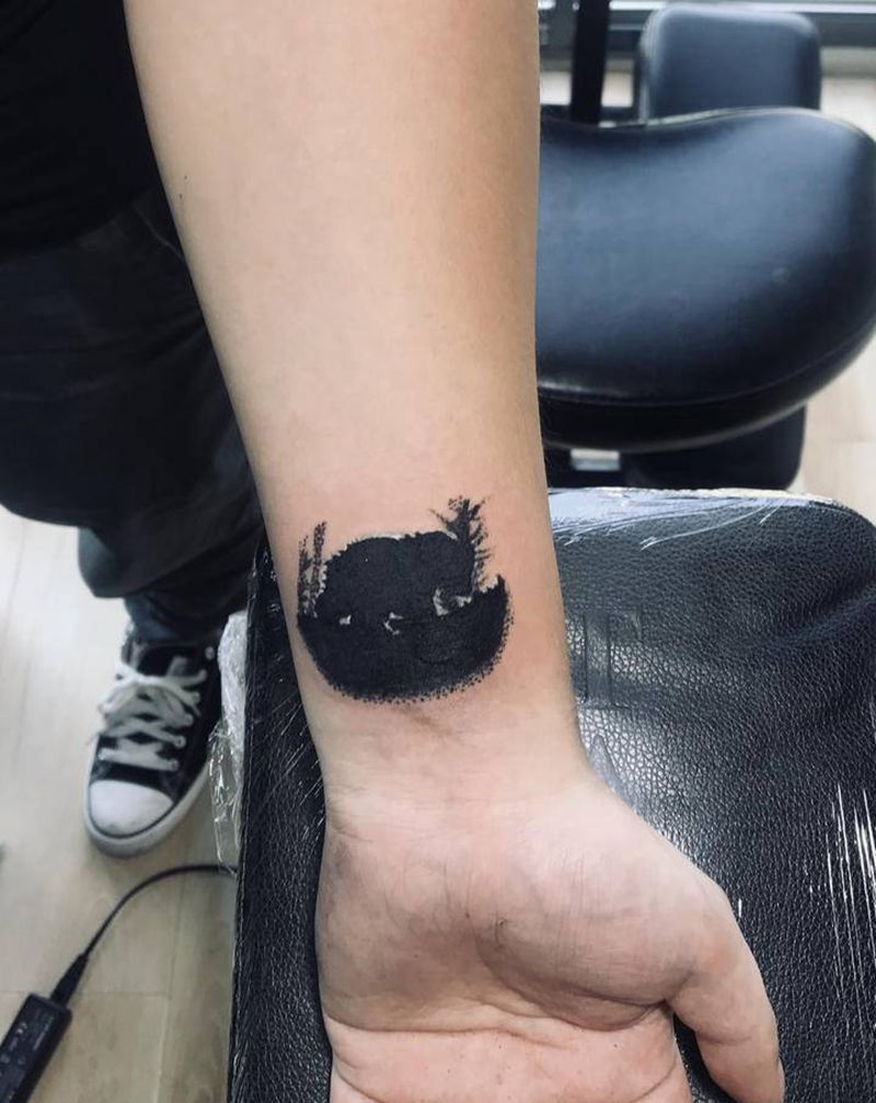 遮盖。熊纹身图片_手臂纹身图案