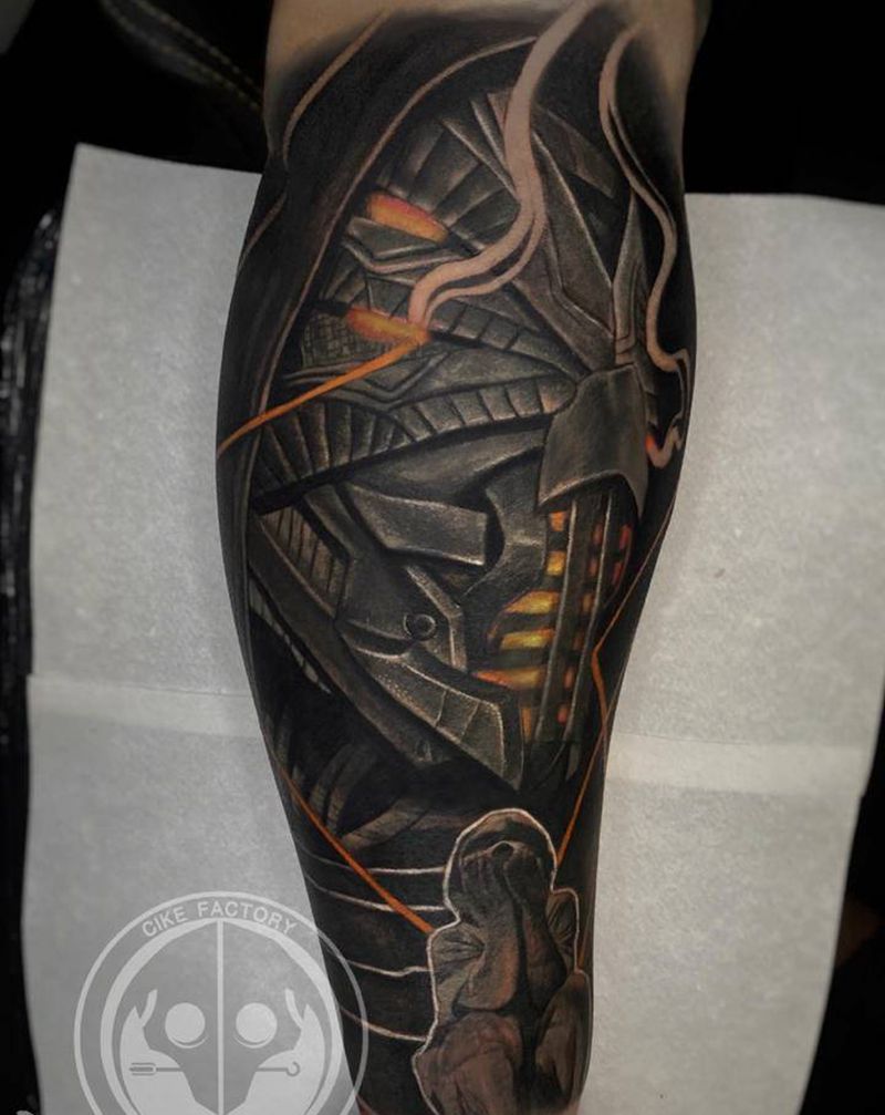 暴利遮盖纹身图片_手臂欧美写实纹身图案