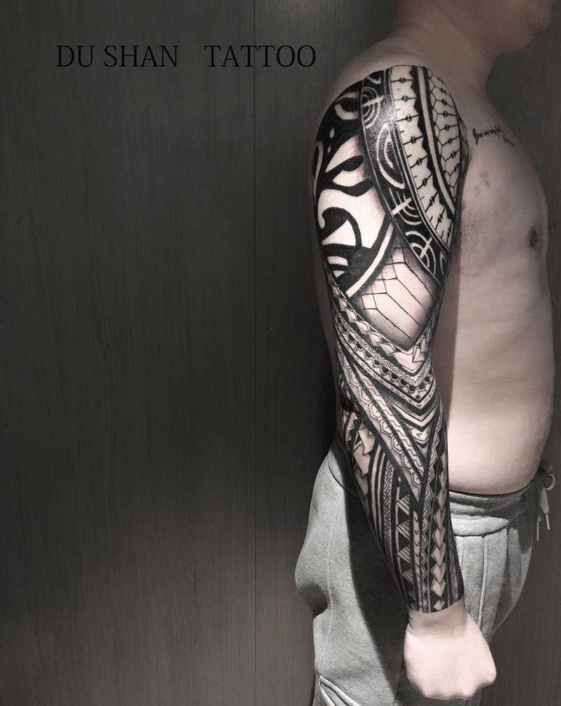 玛雅图腾纹身图片_手臂图腾纹身图案