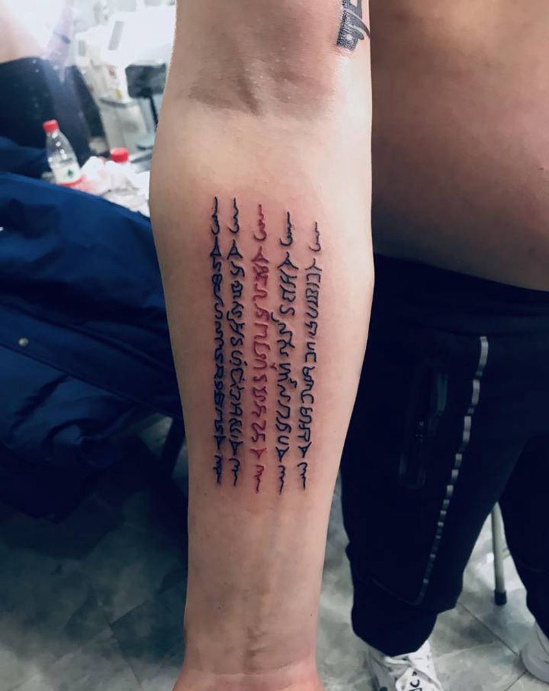 藏文纹身图片_手部纹身图案