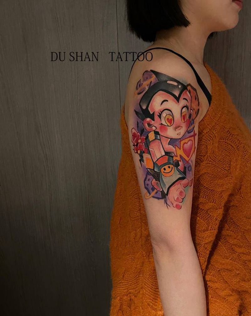 阿童木纹身图片_手臂New School纹身图案