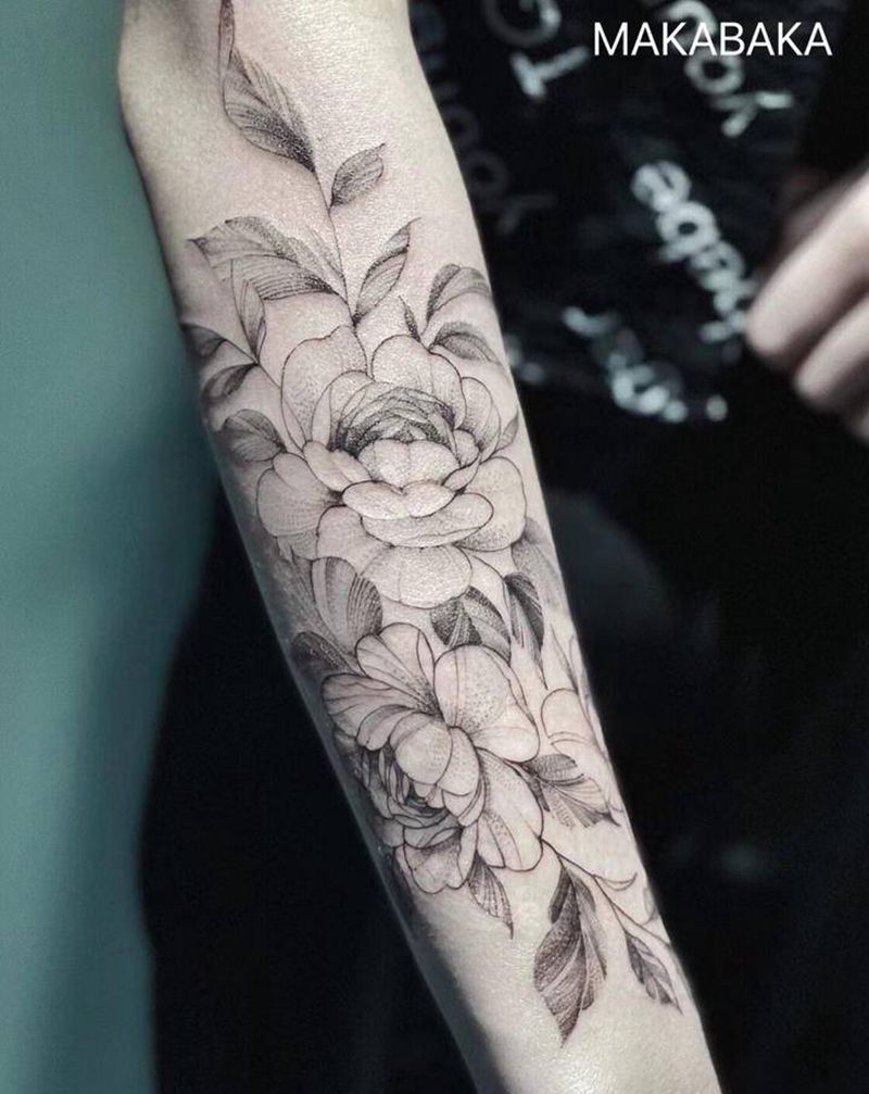 素花～纹身图片_手臂纹身图案