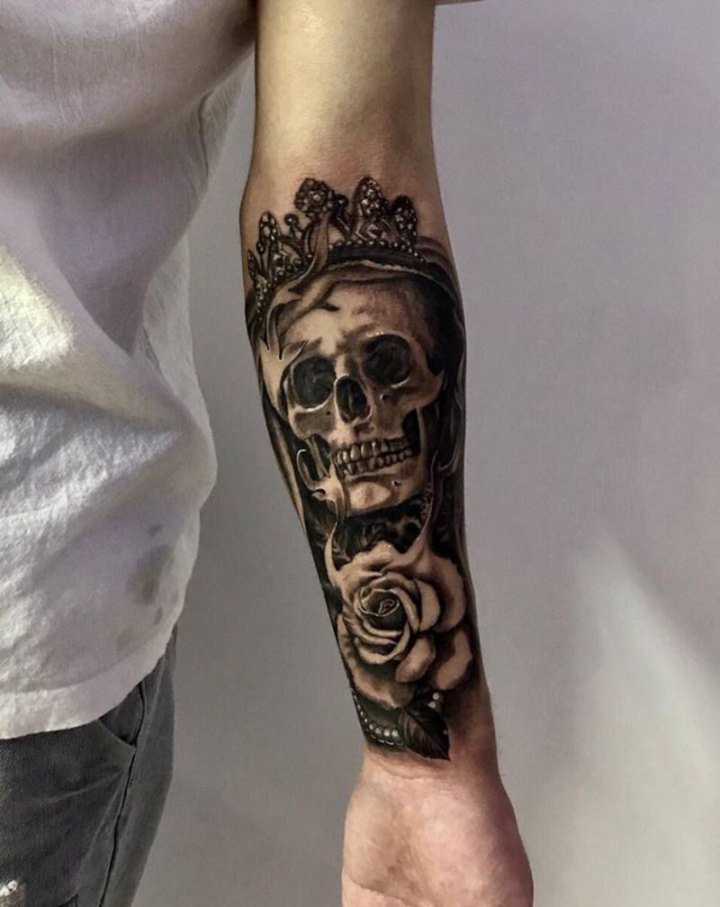 欧美小臂-Lisa作品纹身图片_成品手臂胸部腿部欧美写实人物鬼神原创背部纹身图案