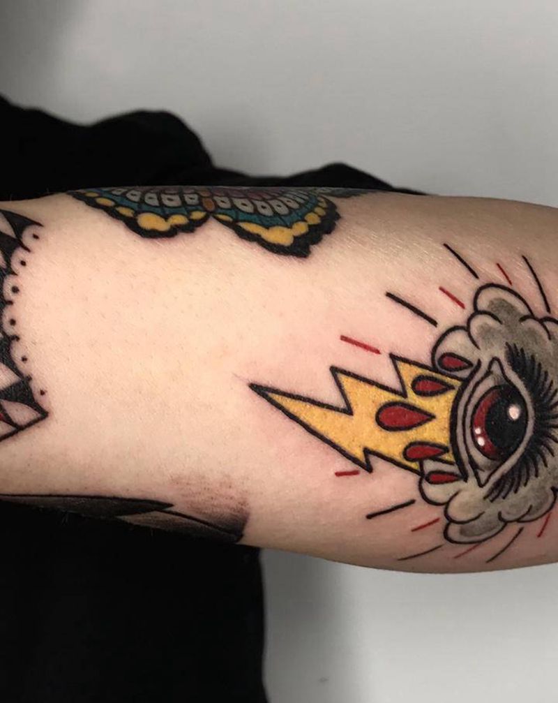 花臂拼接纹身图片_New School纹身图案