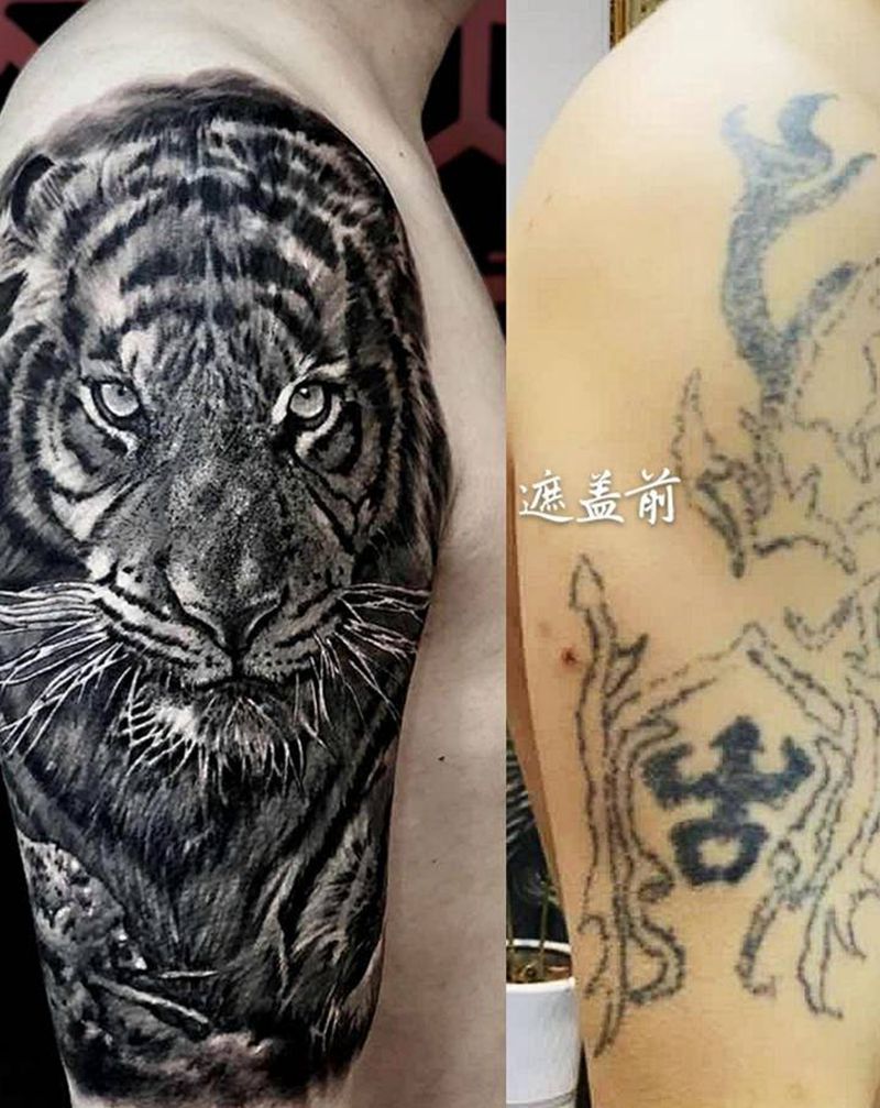 遮盖纹身图片_手臂老传统纹身图案