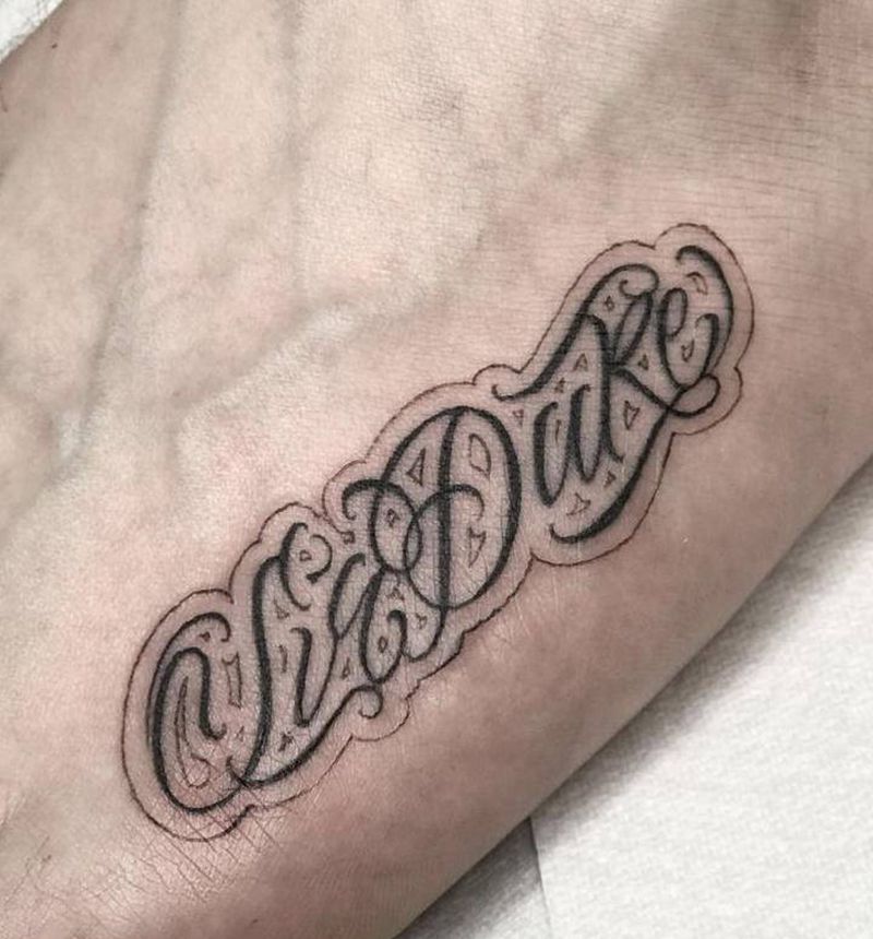 lettering纹身图片_花体字纹身图案