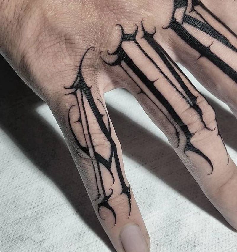 A纹身图片_花体字纹身图案