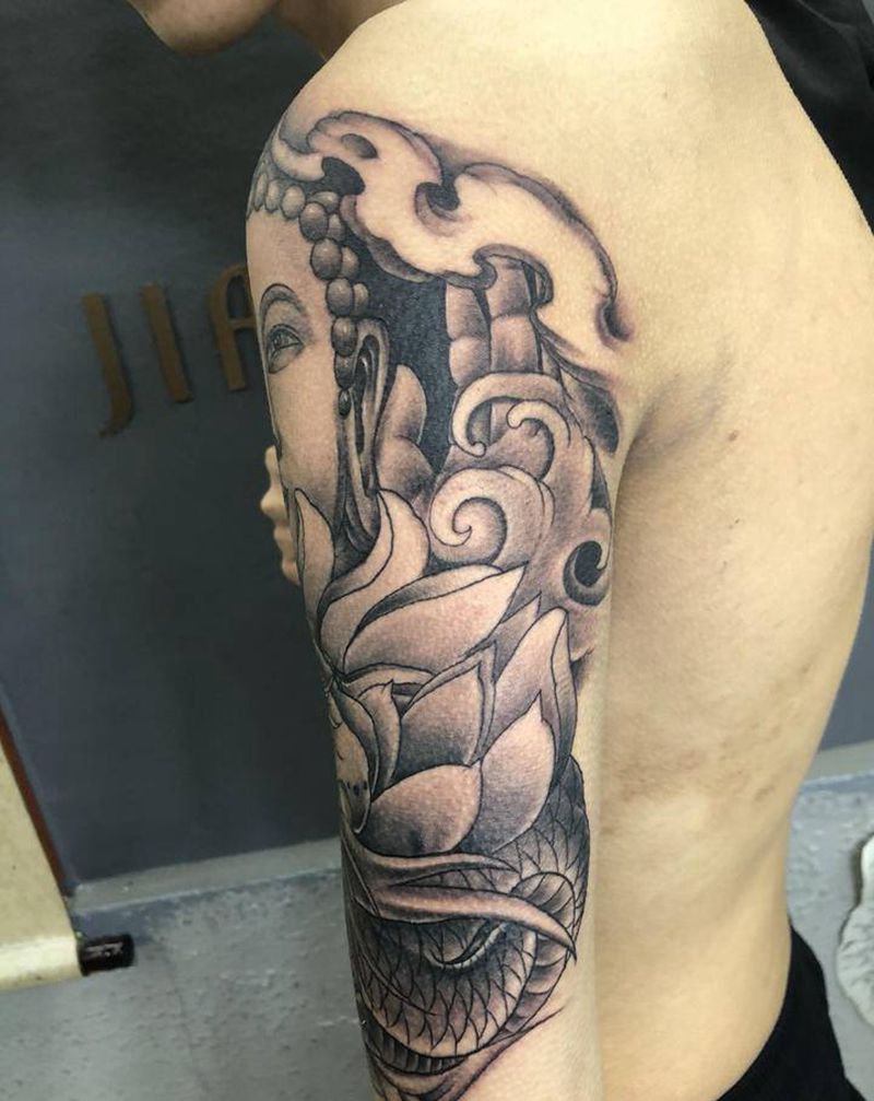 部分作品纹身图片_手臂新传统纹身图案