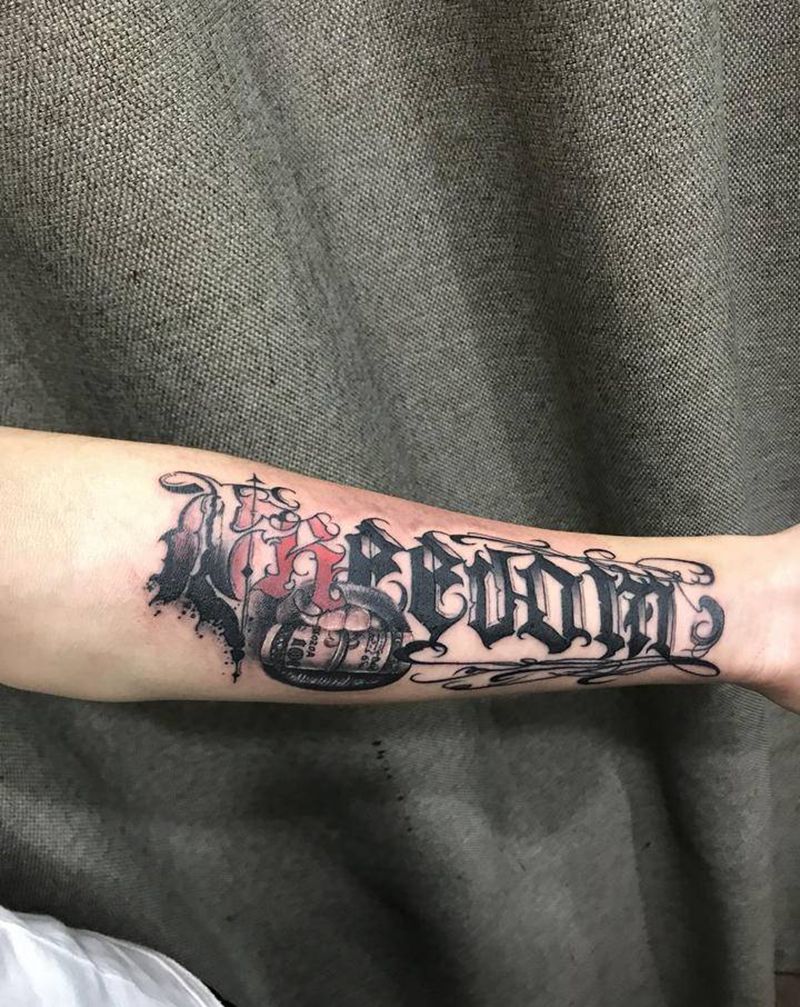 花体字纹身纹身图片_手臂手部花体字纹身图案