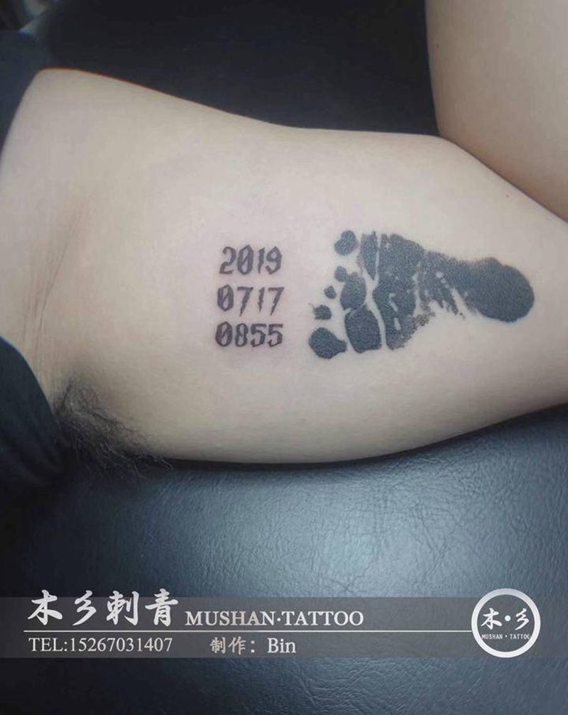 出生日期纹身图片_手臂纹身图案