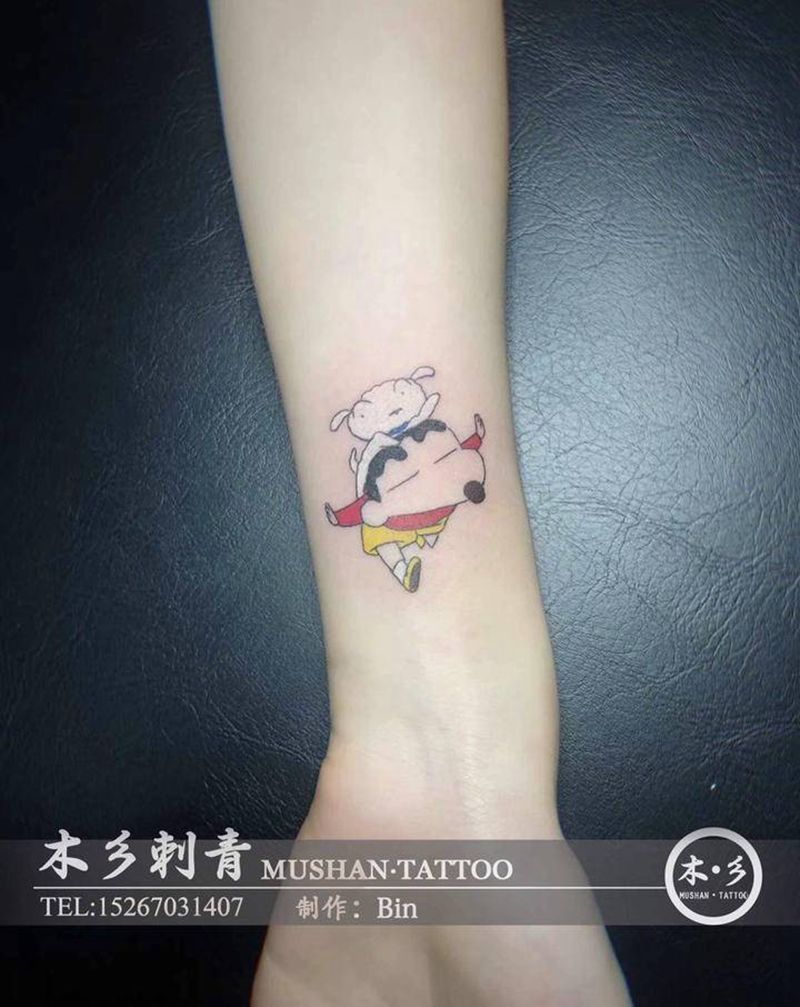 蜡笔小新纹身图片_手臂纹身图案
