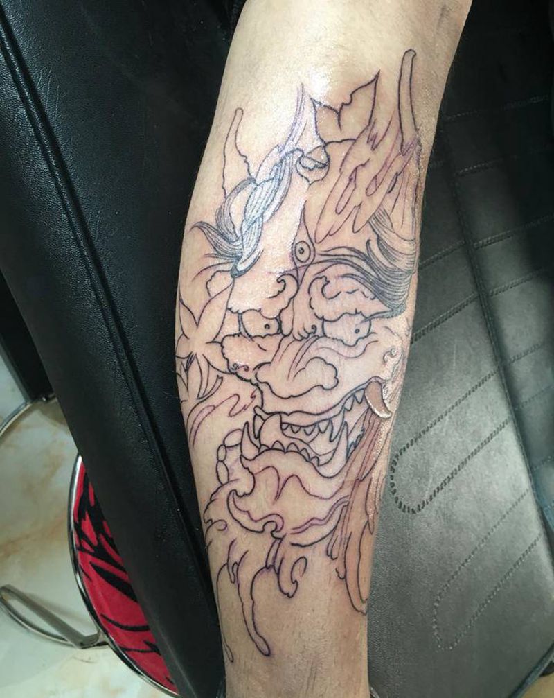 线条纹身图片_手部背部新传统纹身图案