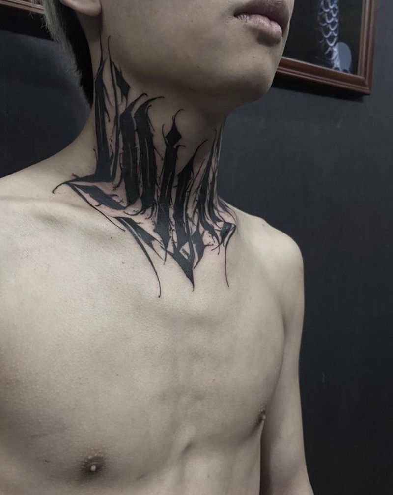 暗黑字体纹身图片_花体字纹身图案