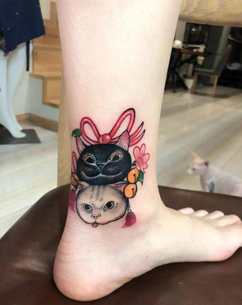 遮盖纹身图片_腿部纹身图案