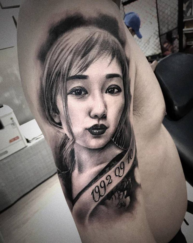 肖像纹身图片_欧美写实肖像纹身图案