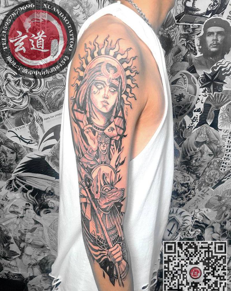 欧美纹身图片_手臂欧美写实几何纹身图案