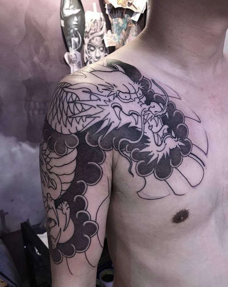 日式半甲纹身图片_手臂手部老传统老传统纹身图案