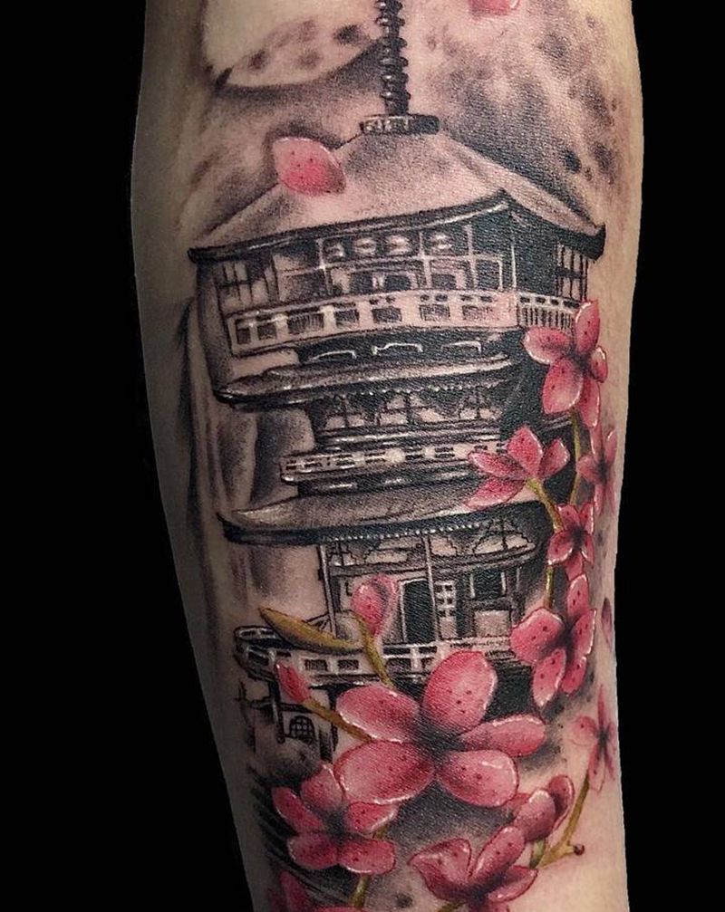 塔塔纹身图片_手臂新传统水彩纹身图案