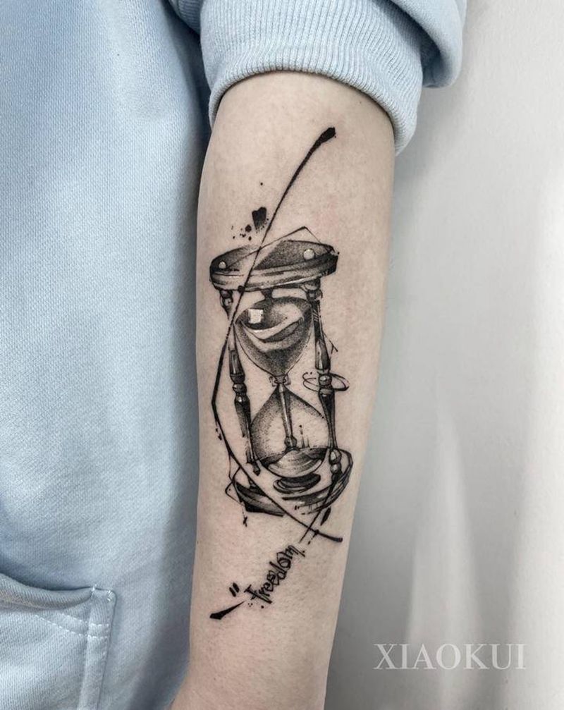 freedom纹身图片_手臂原创抽象纹身图案