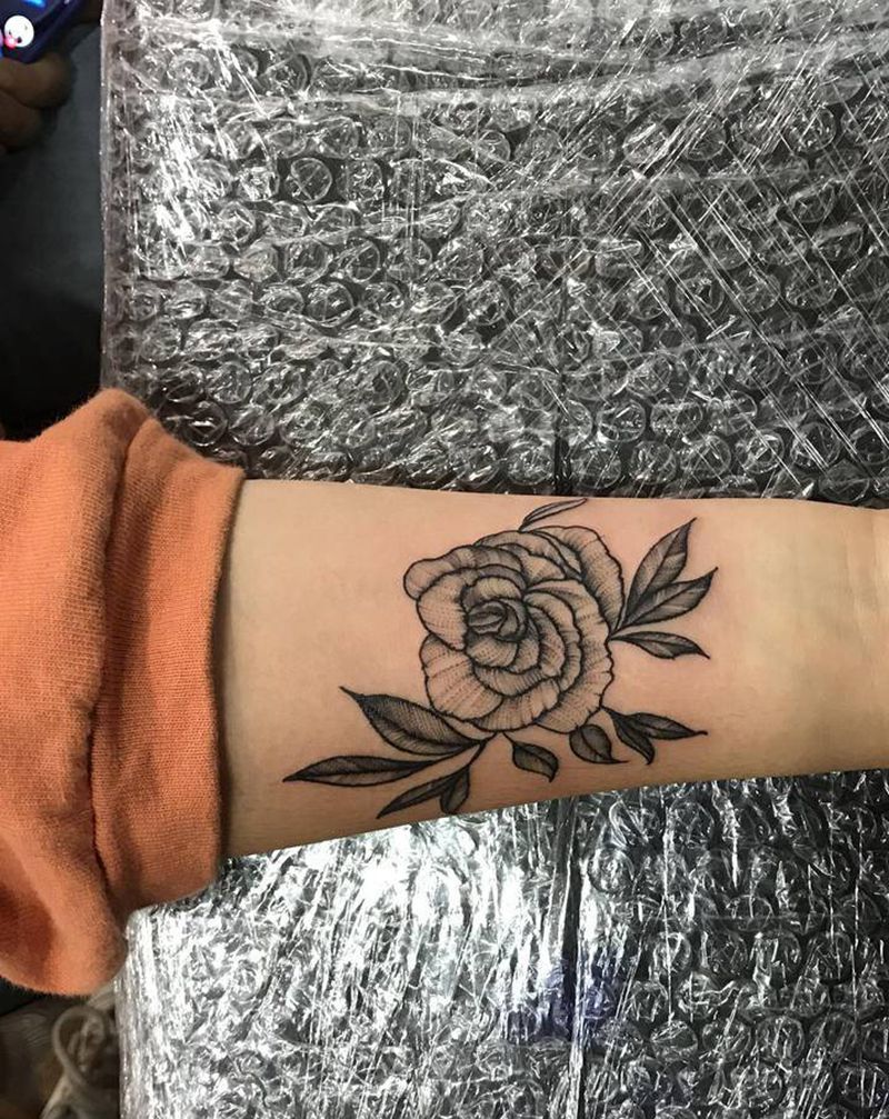 素花 纹身纹身图片_手臂手部点刺素花纹身图案