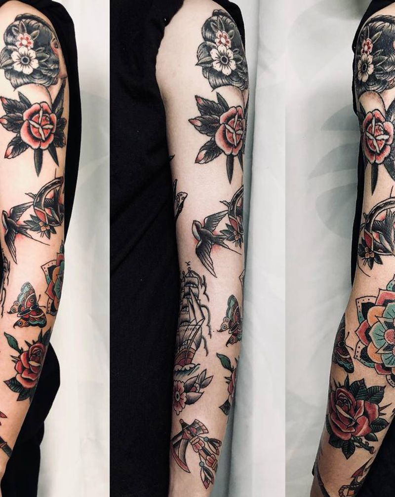 school纹身图片_手臂纹身图案