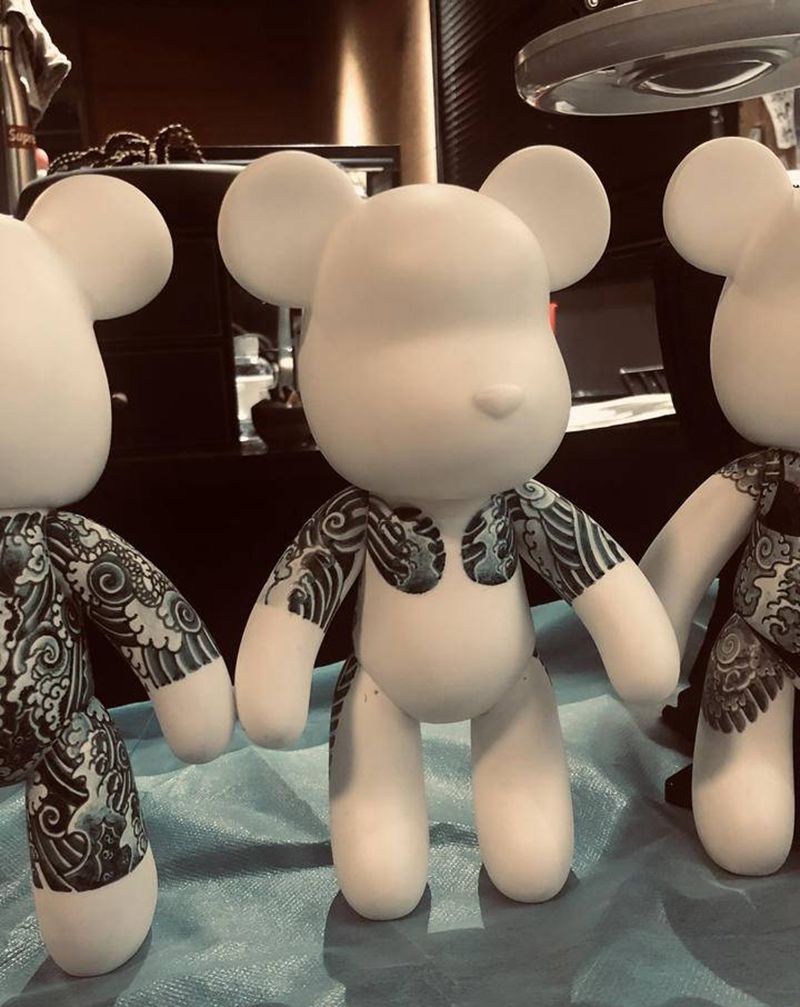 偶尔画个画纹身图片_胸部背部水彩水墨纹身图案