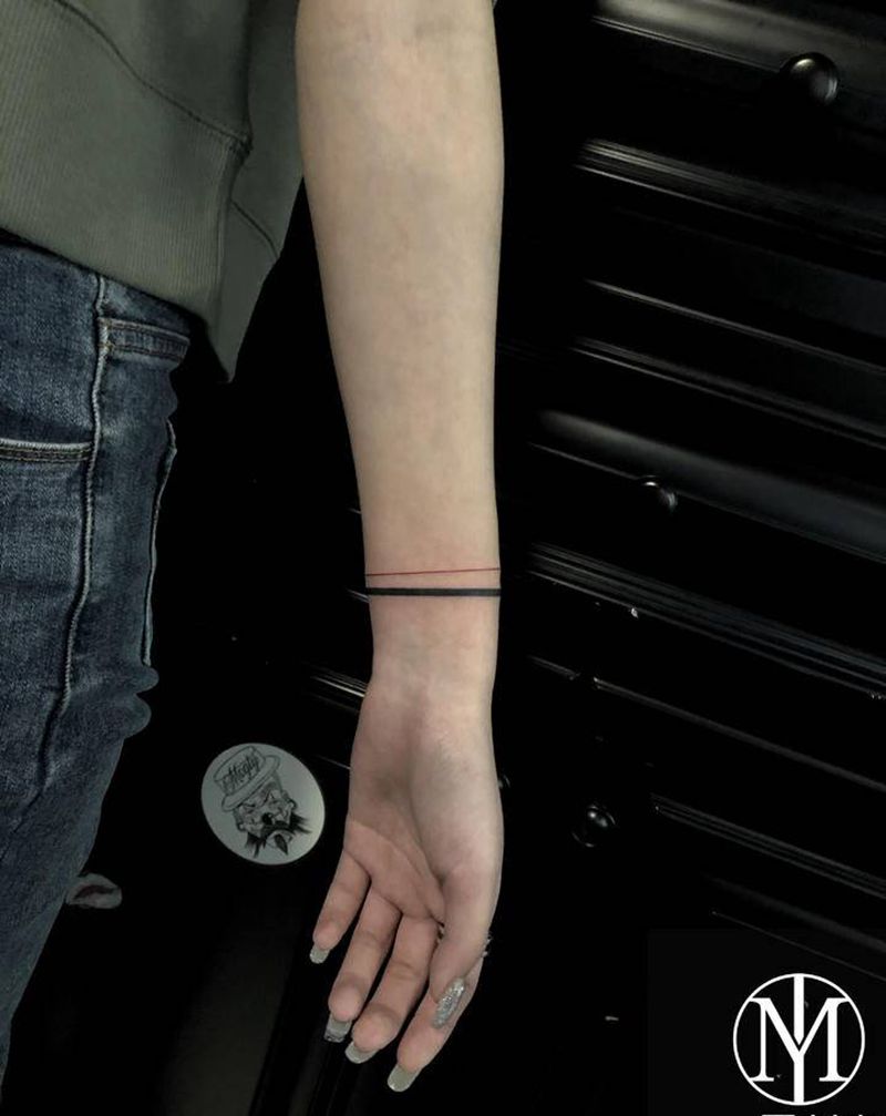 直线修改纹身图片_手臂纹身图案