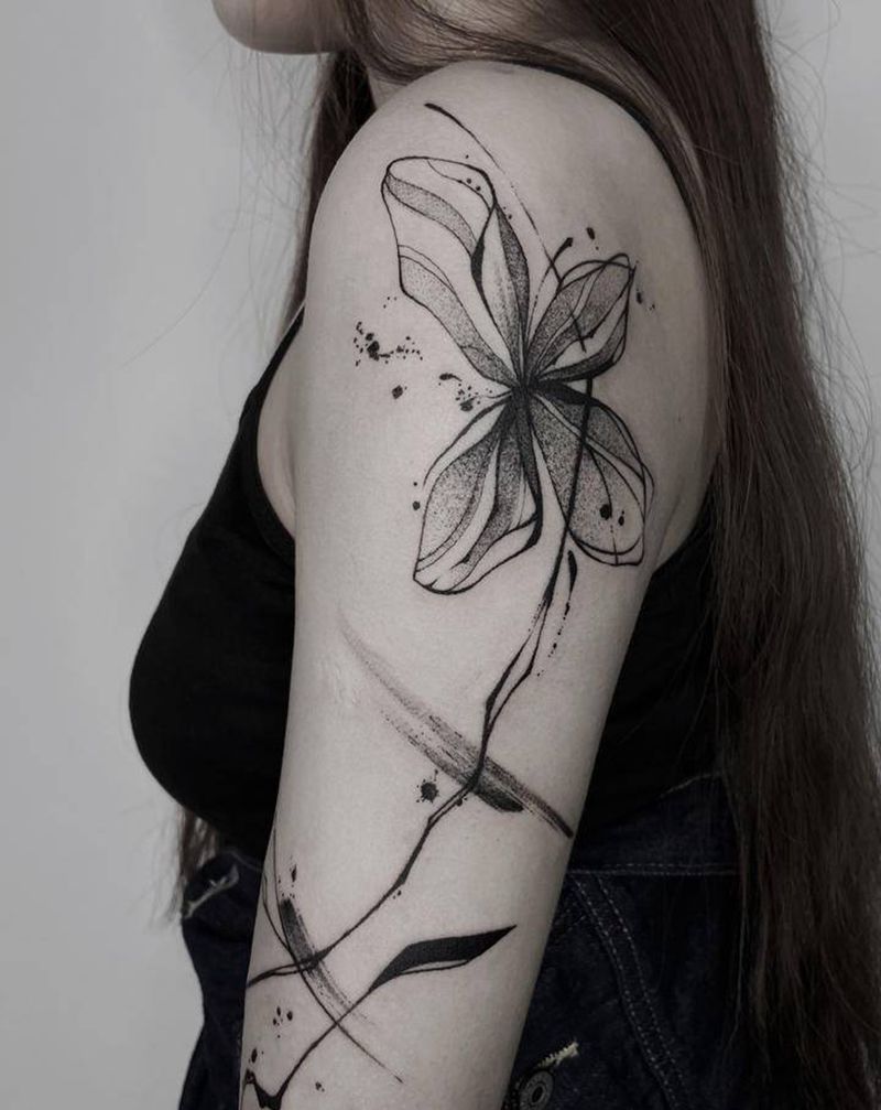 花卉遮盖纹身图片_手臂实验 抽象纹身图案