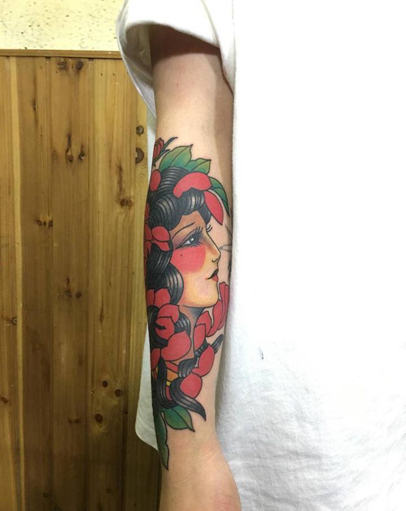 遮盖作品纹身图片_手臂New School纹身图案