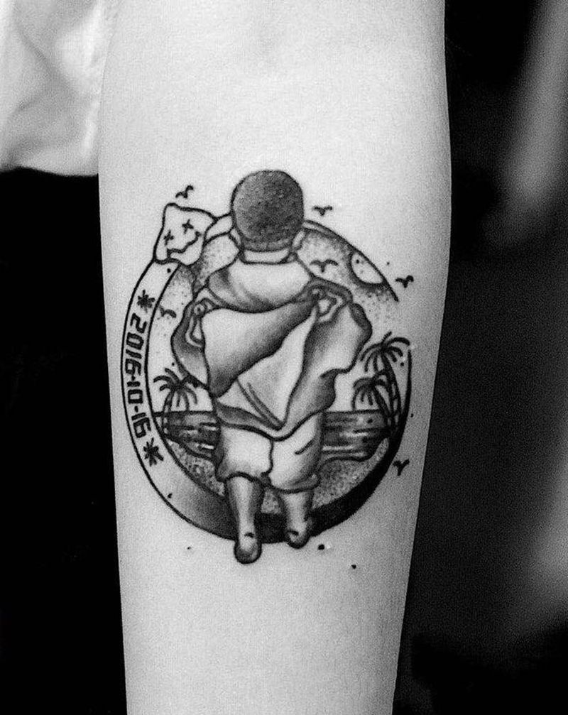 宝宝纹身图片_手臂点刺纹身图案