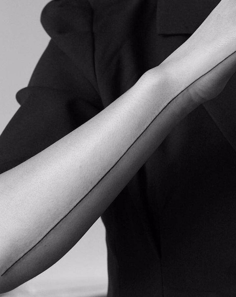 线条纹身图片_手臂纹身图案