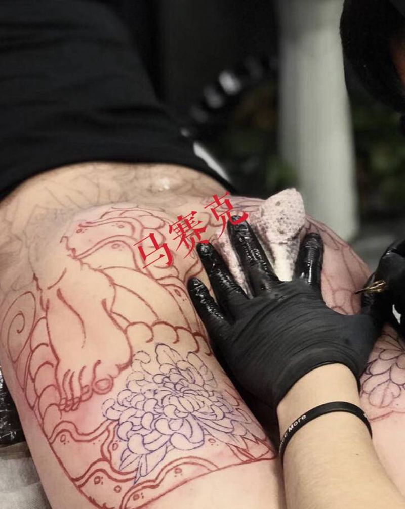 通纹身图片_老传统纹身图案