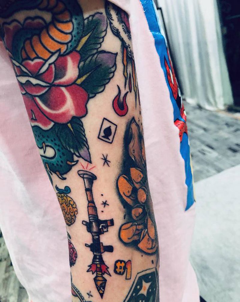 Rpg纹身图片_Old School纹身图案