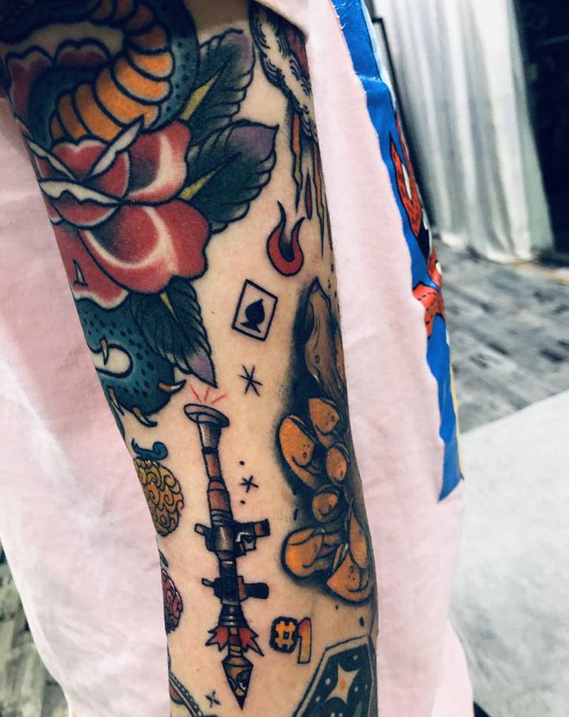 Rpg纹身图片_Old School纹身图案