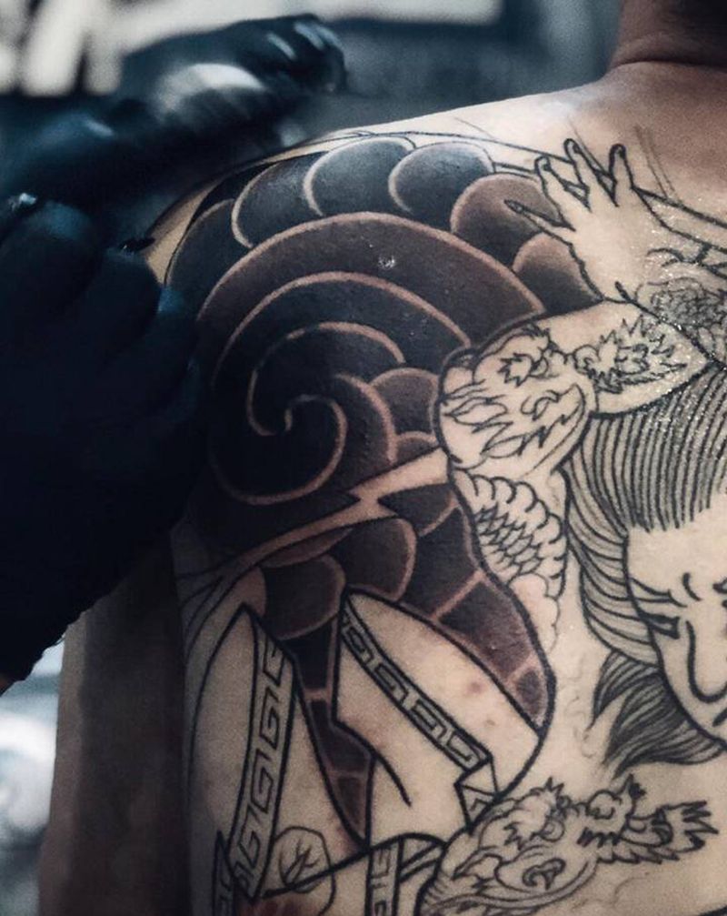 修仙纹身图片_老传统纹身图案