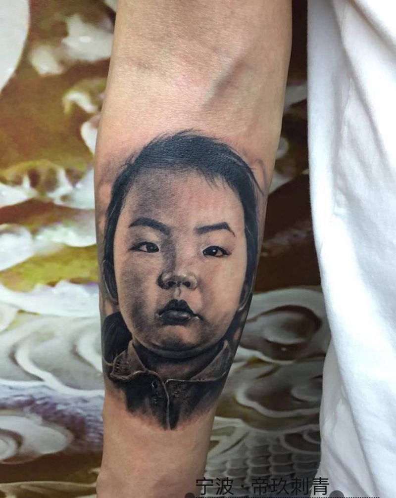 肖像纹身图片_手臂纹身图案