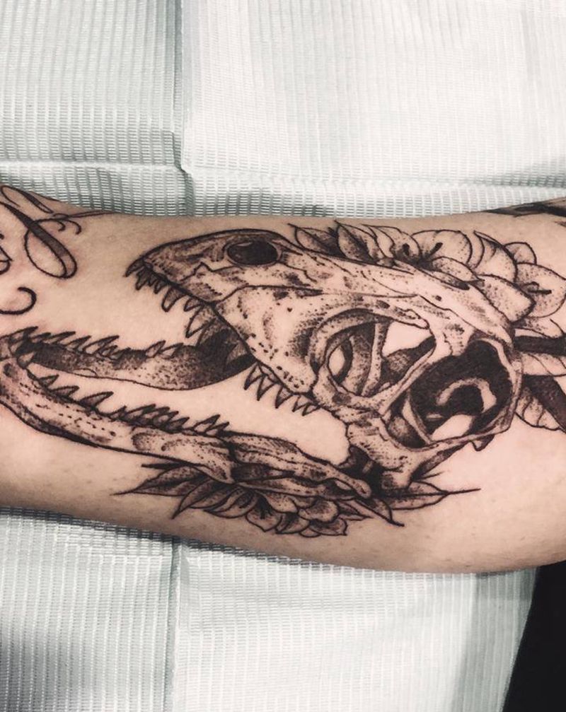 骷髅纹身图片_点刺纹身图案