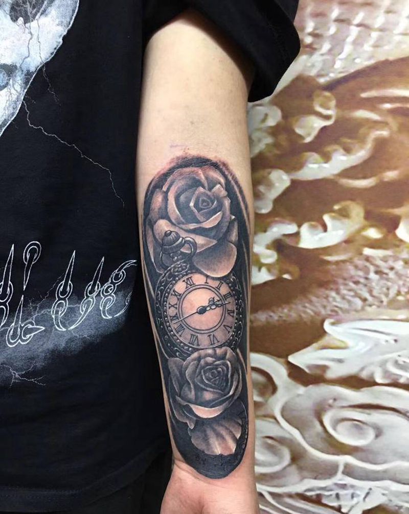 欧美小臂纹身图片_欧美写实纹身图案