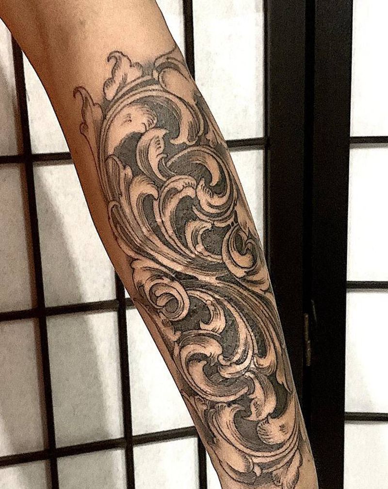 疤痕遮盖纹身图片_手部装饰花纹身图案